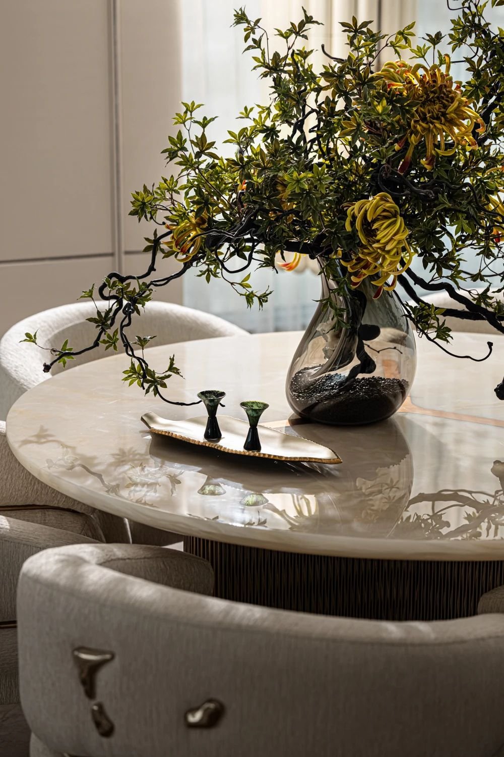 Apartment Villa Luxury Design One Stop Turnkey Solution Interior Design High-end Villa Sofa Wine Cabinet Living Room Furniture - 图片 13