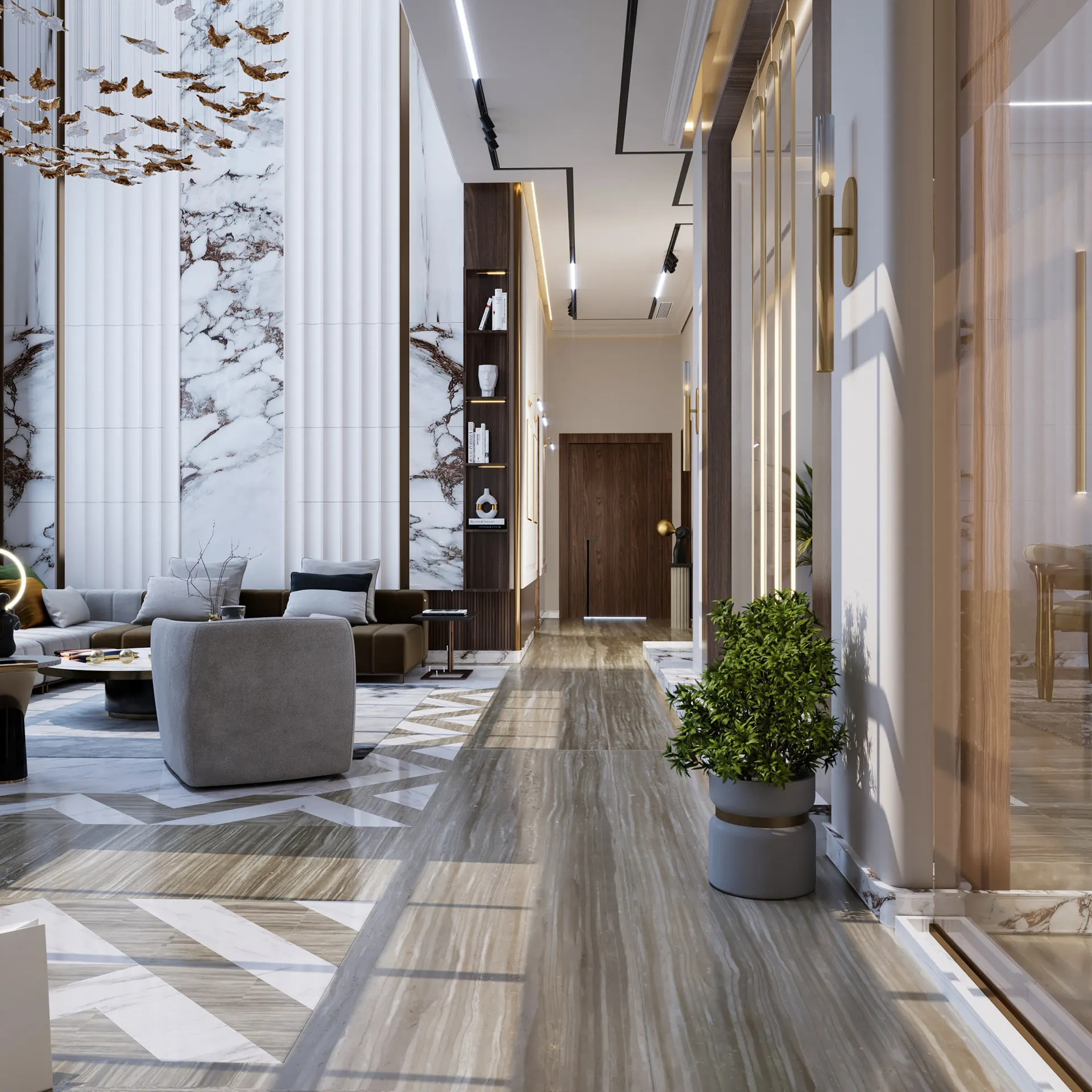 Modern 3D Interior Design Furniture Luxury Villa Townhouse-Dream House One-Stop Solution for Living Room Apartment Hotel - 图片 15