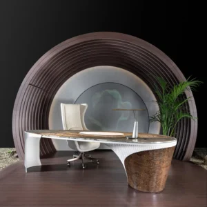 High-end Luxury Computer Table Home Office Furniture Italian Modern Design Marble Top Home Office Desk
