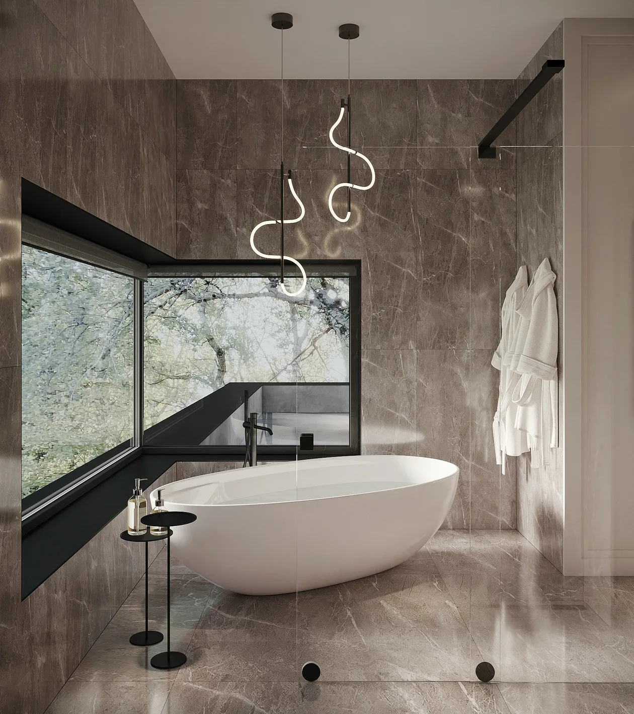 Hotel Vanity Villa High-End Light Luxury Large Wall-Mounted Bathroom Vanity Cabinet with Bath Mirrors Solid Wood Carcase Marble - 图片 4