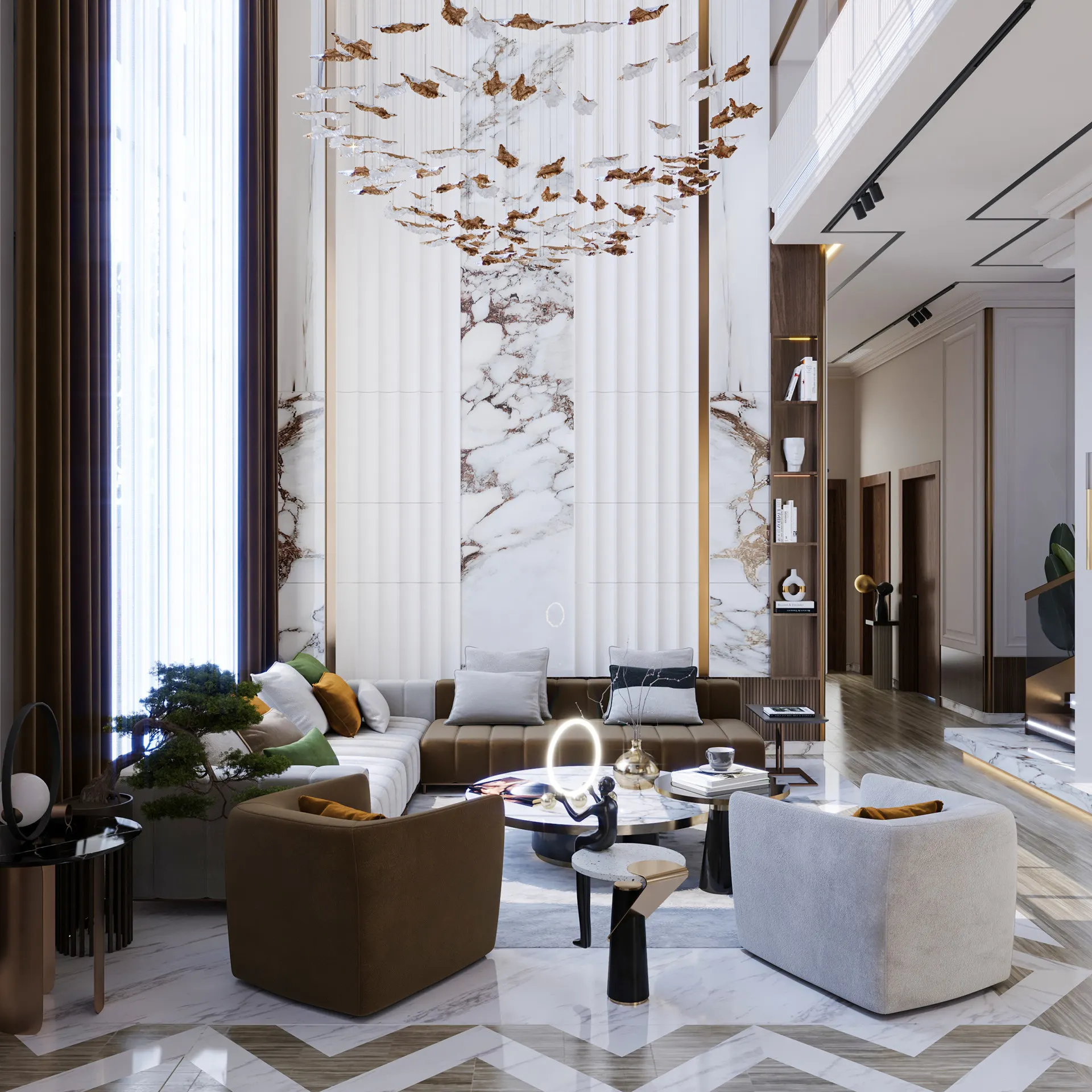 Modern 3D Interior Design Furniture Luxury Villa Townhouse-Dream House One-Stop Solution for Living Room Apartment Hotel - 图片 4