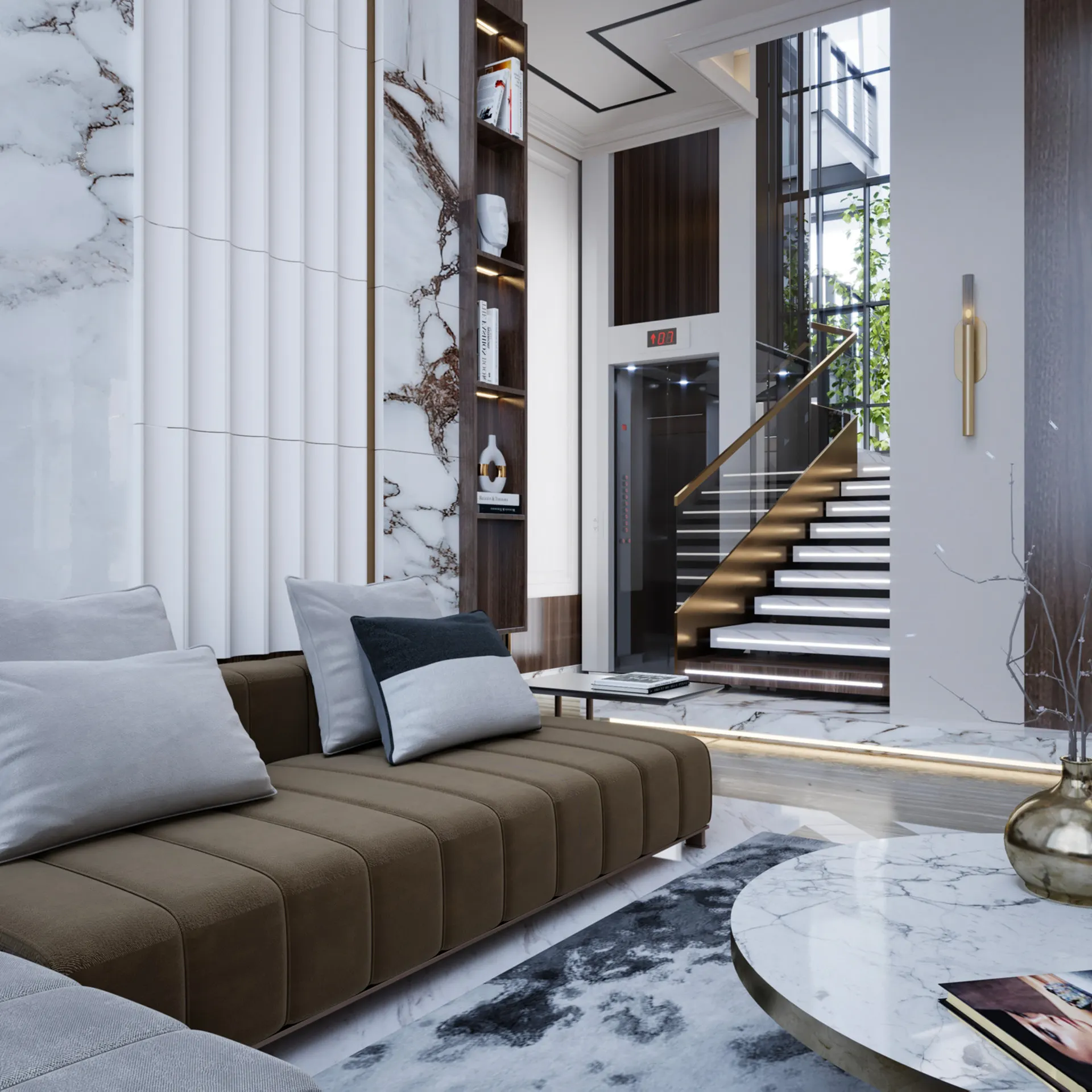 Modern 3D Interior Design Furniture Luxury Villa Townhouse-Dream House One-Stop Solution for Living Room Apartment Hotel