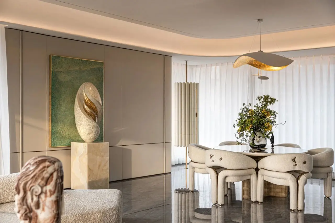 Apartment Villa Luxury Design One Stop Turnkey Solution Interior Design High-end Villa Sofa Wine Cabinet Living Room Furniture - 图片 3