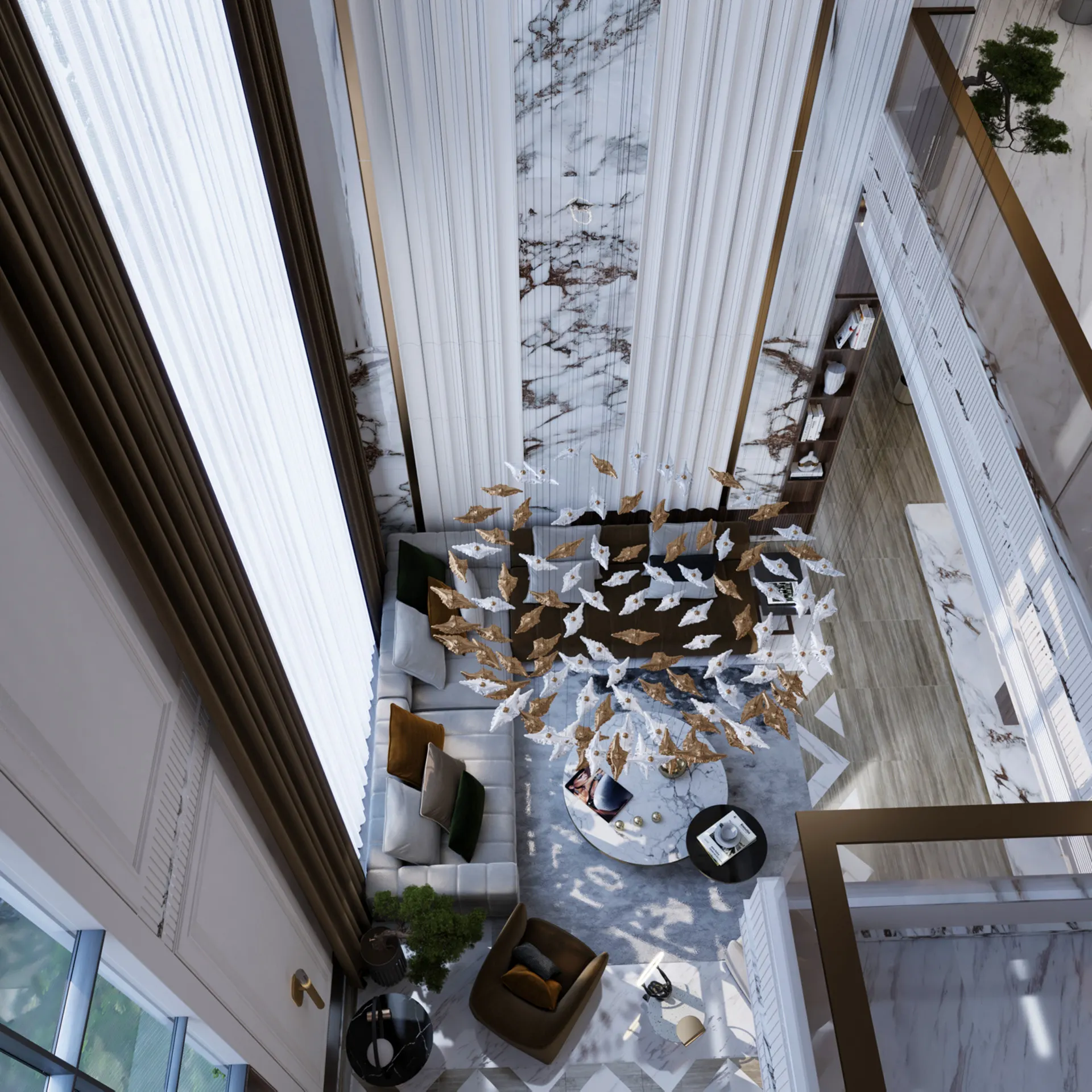 Modern 3D Interior Design Furniture Luxury Villa Townhouse-Dream House One-Stop Solution for Living Room Apartment Hotel - 图片 3