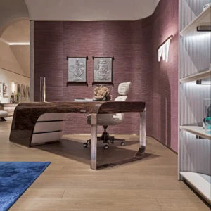 Modern Luxury Executive Office Desk Set Home Manager Gold Desk Chair Stainless Steel Extendable Feature