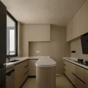 Small Room Kitchen Cabinets with Organizer and Storage Metal Pantry Rotating Shelf Doors