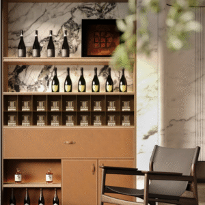 Apartment Villa Design Kitchen Cabinet Design Interior Design of High-Volume Villas Sofa Wine Cabinet  Living Room