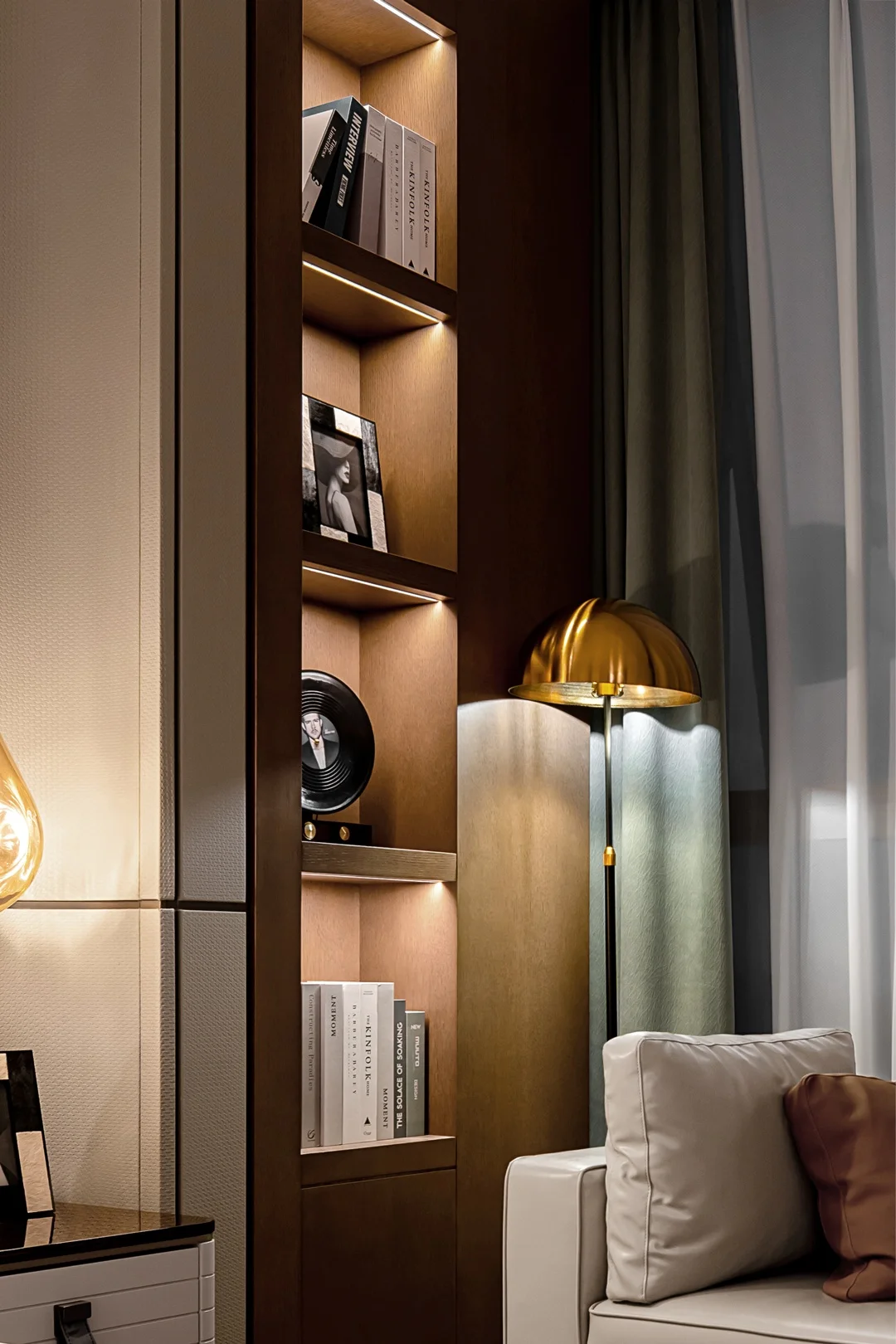 Apartment Villa Design Walk in Closet Cabinet Design Interior Design of High-Volume Villas Sofa Wardrobe Bedroom TV Set - 图片 14