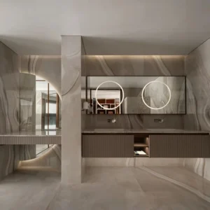 Hotel Vanity Villa Modern Minimalist Style Wall-Mounted Bathroom Vanity Cabinet Modern Minimalist Bathroom Vanity with Drawers