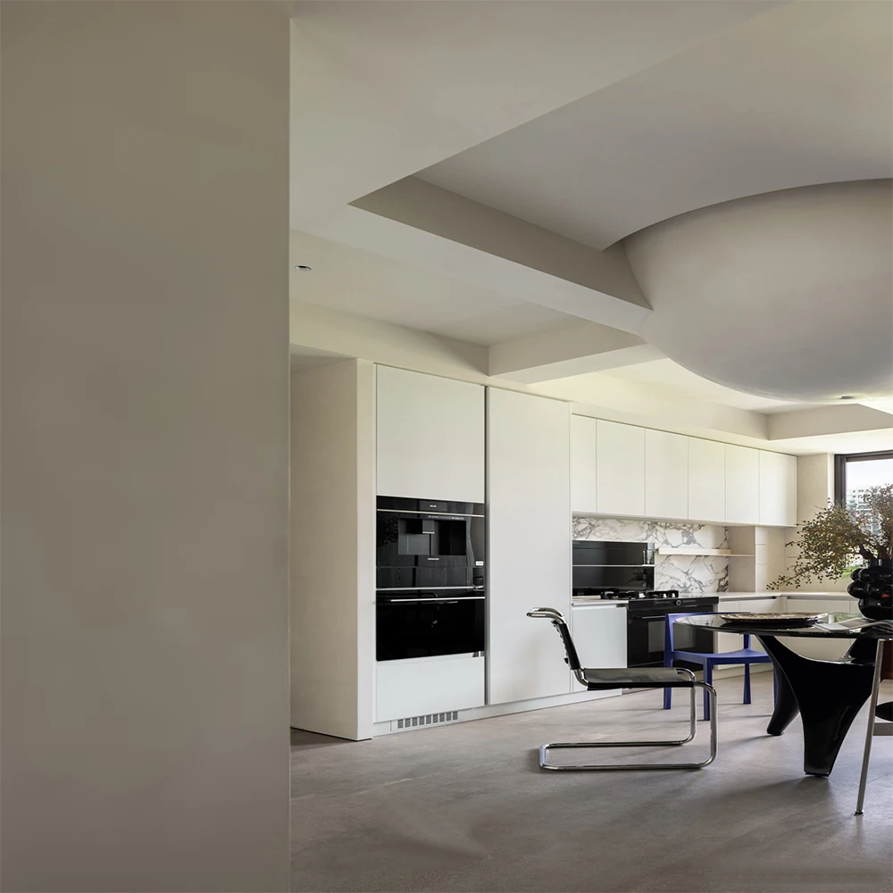 Luxury Stainless Steel Kitchen Cabinets with Complete Solid Wood Hardware Accessories for Home Use - 图片 8