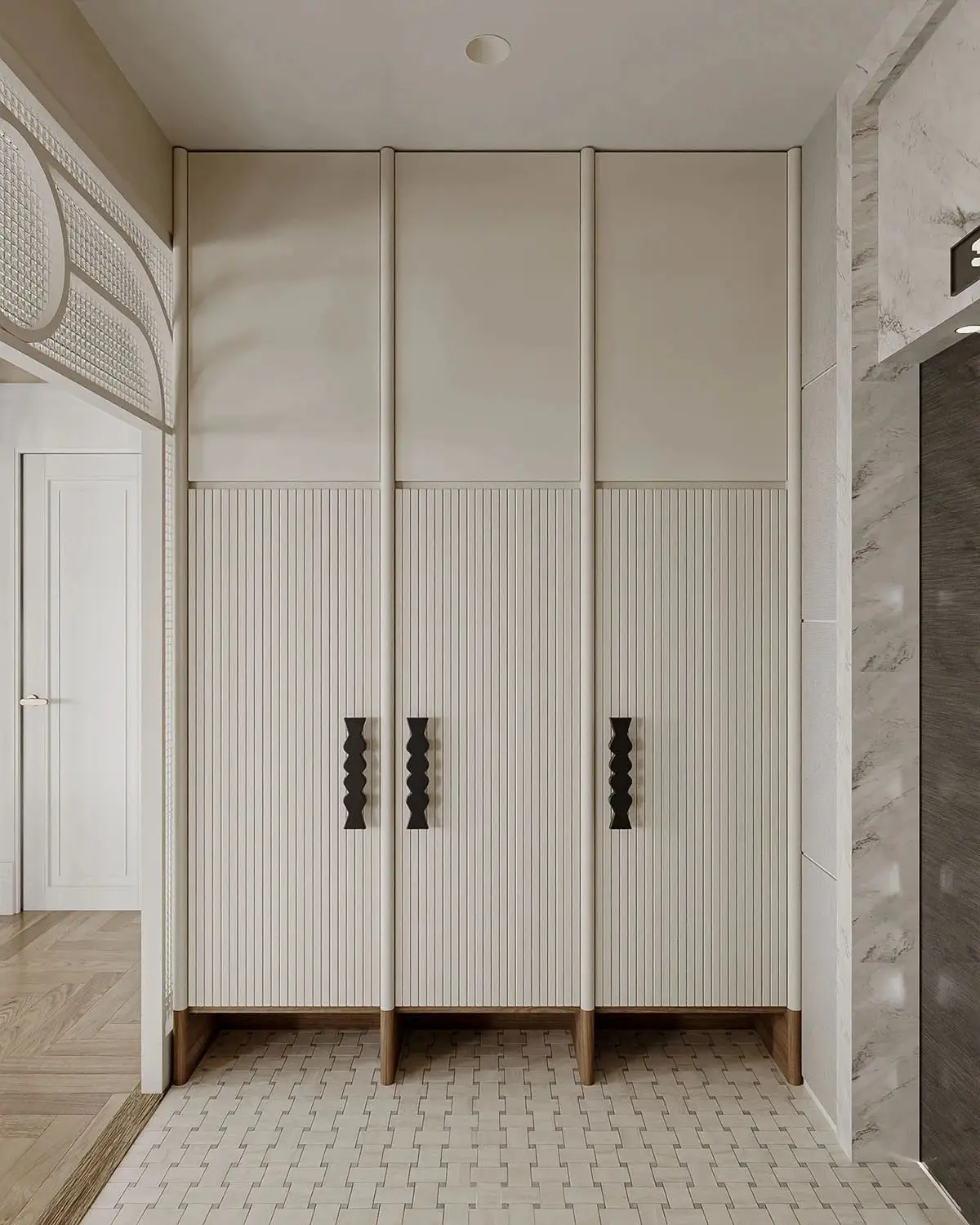 Hotel Vanity Villa Japanese Style Wall-Mounted Bathroom Vanity Cabinet with Bath Mirrors Solid Wood Carcase Marble - 图片 4