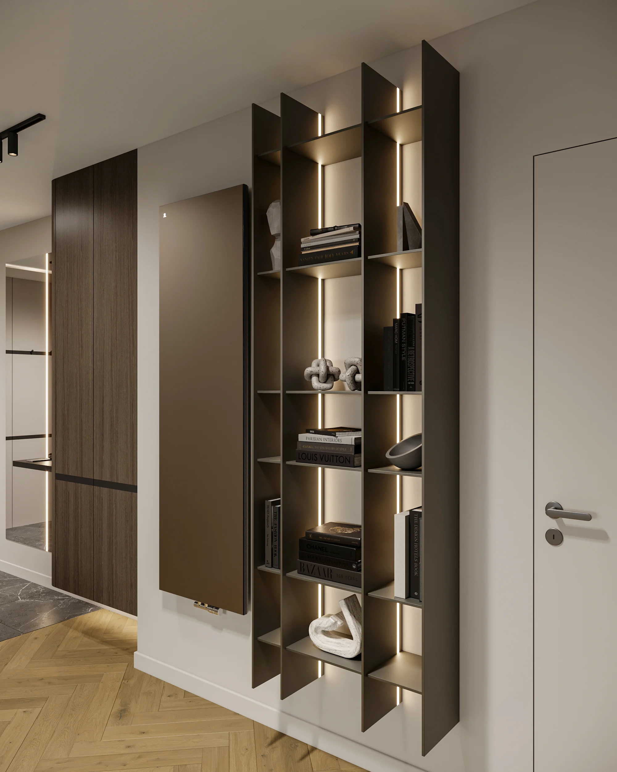 Apartment Villa Design Kitchen Cabinet Design Interior Design of High-Volume Villas Wine Cabinet Living Room - 图片 8