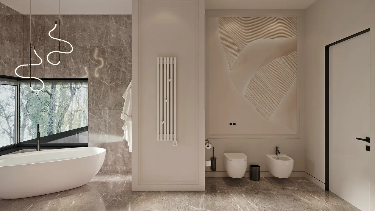 Hotel Vanity Villa High-End Light Luxury Large Wall-Mounted Bathroom Vanity Cabinet with Bath Mirrors Solid Wood Carcase Marble - 图片 6