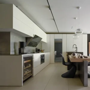 Modern Custom Kitchen Cupboards Furniture Set Melamine Board Cabinets Design Apartment 3D Interior Design Home Furniture