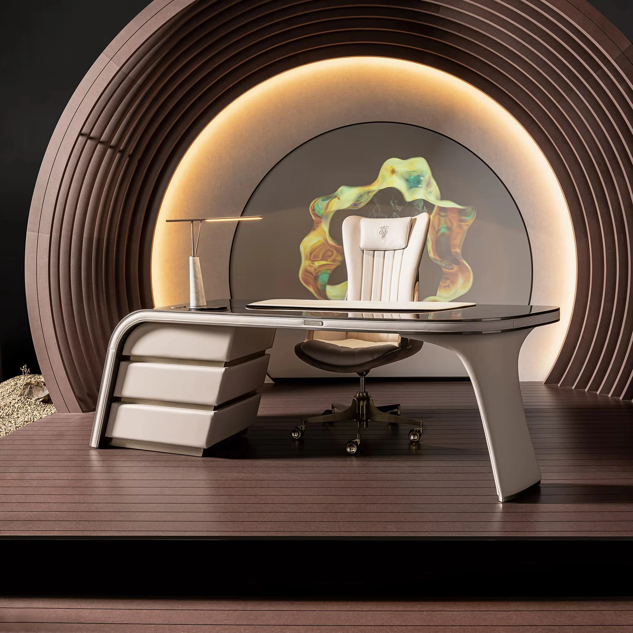 Modern Luxury Home Office Furniture Customizable Contemporary Office Desk Made of Steel for Office Building Use - 图片 4