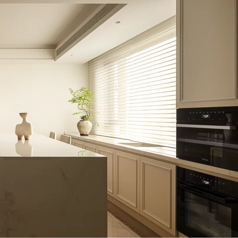 Modular Kitchen Cabinets Island Furniture Wood Design Door Accessories-Backsplash Faucet Drawer Slide-Made Villa Apartment - 图片 3