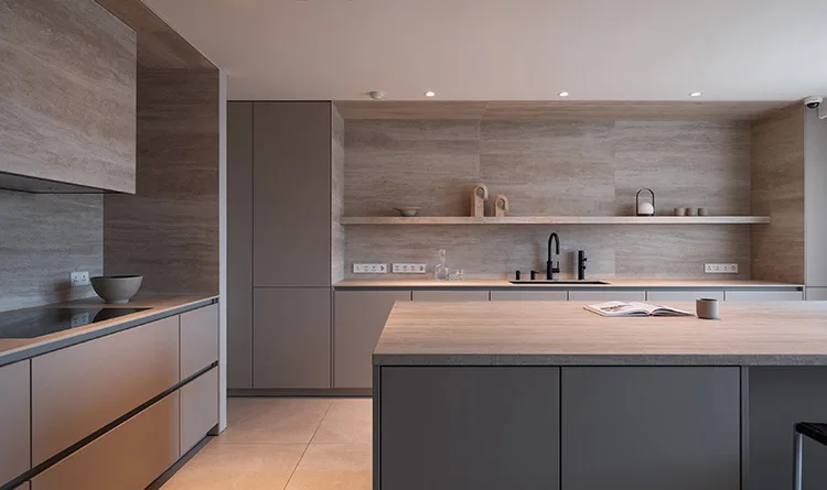 Modern Minimalist Kitchen Cabinet Interior Design Style House Design Residential Design 3D Rendering Effect Apartment Villa - 图片 8