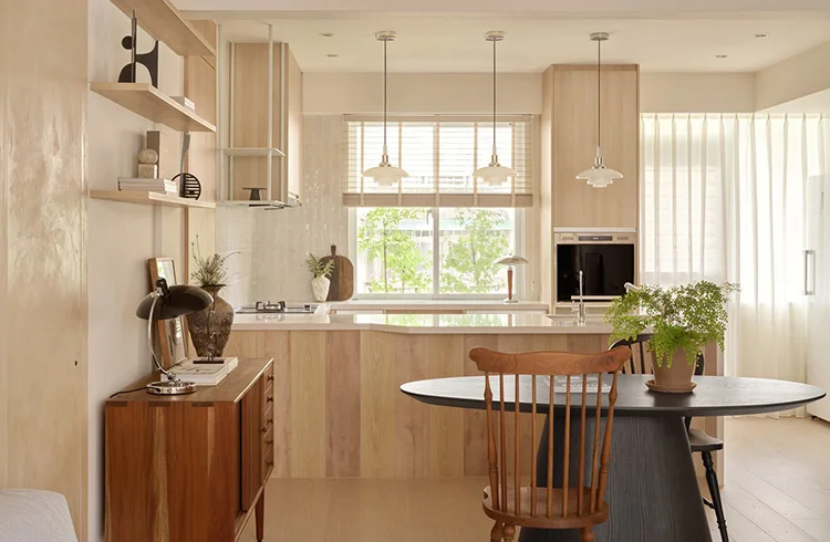 Modern Wood Plywood Kitchen Cabinets Complete Modern Full Kitchen Design Cupboards Cabinet Set for Apartment Villa - 图片 11