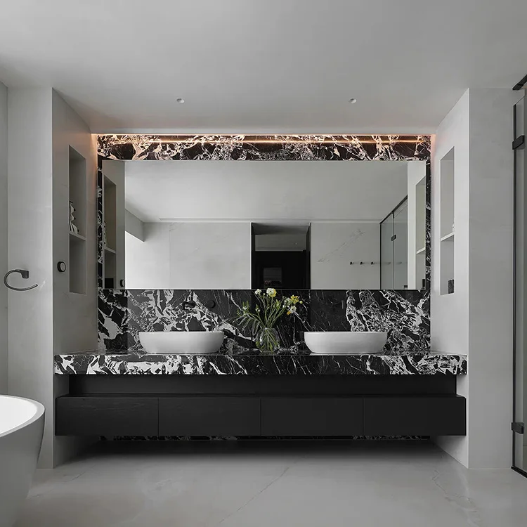 Modern Kitchen Cabinet with Wood Material Acrylic Surface Treatment Door Panel Hinge Accessories - 图片 4