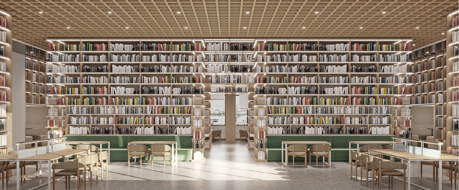 Modern Wood Bookshelf for Home Office Workshop & Living Room Commercial Retail Wall Mount Bookcase - 图片 12