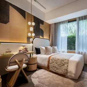 Modern White Wood Tufted Bedroom Set Luxury Design King Size Bed for Hotels Apartments Villas Modern Home Furniture