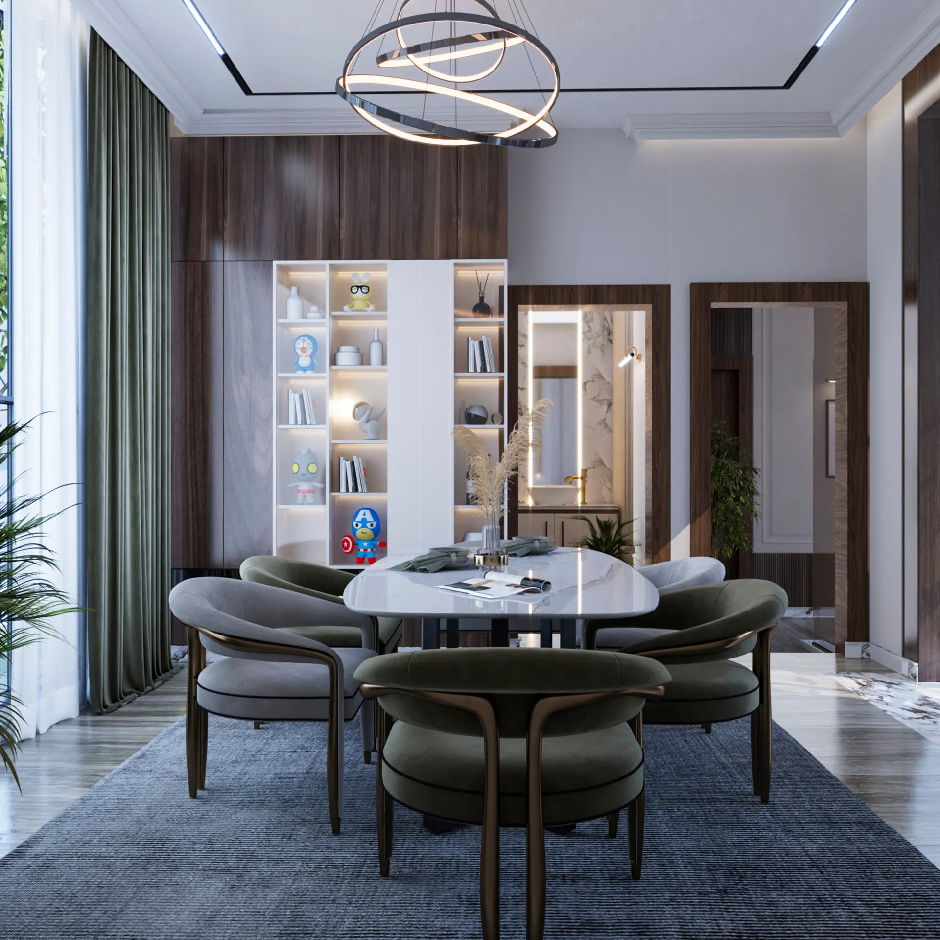 Modern 3D Interior Design Furniture Luxury Villa Townhouse-Dream House One-Stop Solution for Living Room Apartment Hotel - 图片 2