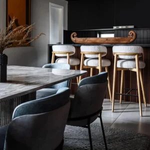 Restaurant Nordic Luxury Modern Bar Stool Set | Hotel-Grade for Pool Table, Kitchen & Villa Apartments | Guangzhou Manufacturer