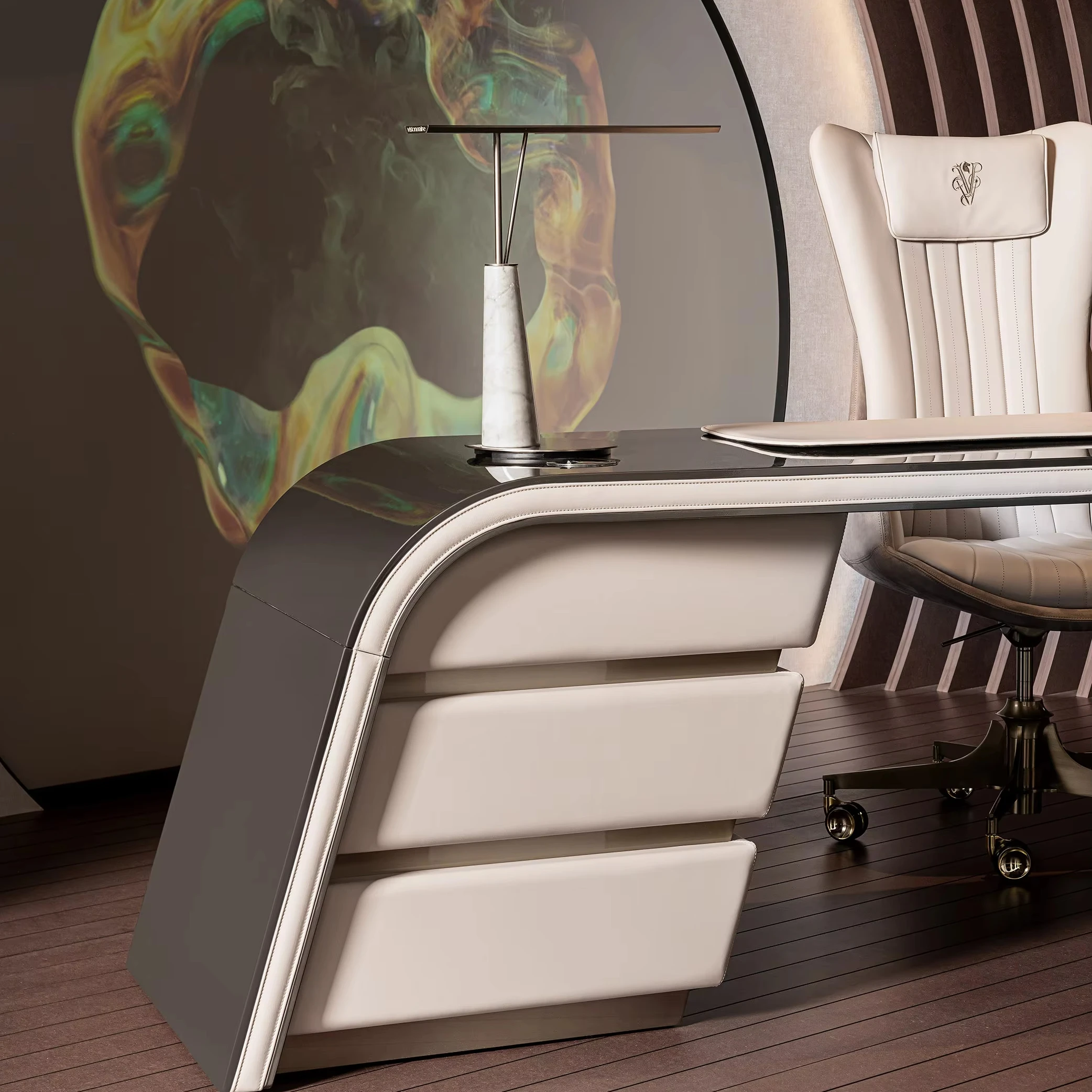 Modern Luxury Home Office Furniture Customizable Contemporary Office Desk Made of Steel for Office Building Use - 图片 2