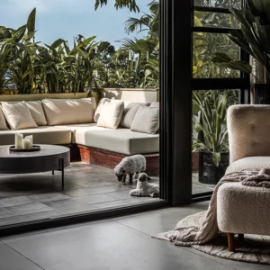 Modern Wood Outdoor Furniture Garden Patio Table Sectional Sofa for Hotel Home for Terrace Balcony Backyard Seating