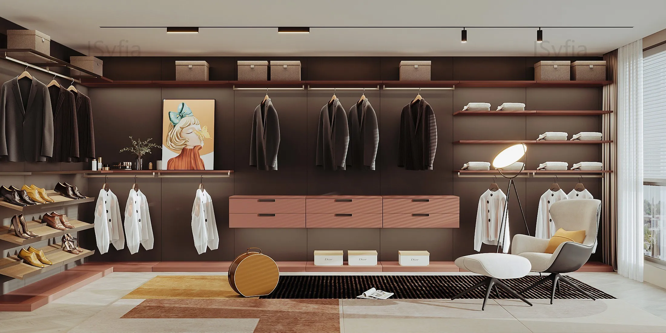 Clothes Cabinet Wardrobe Closets Systems Furniture Design Customized Luxury Bedroom Apartment Villa Furniture - 图片 4