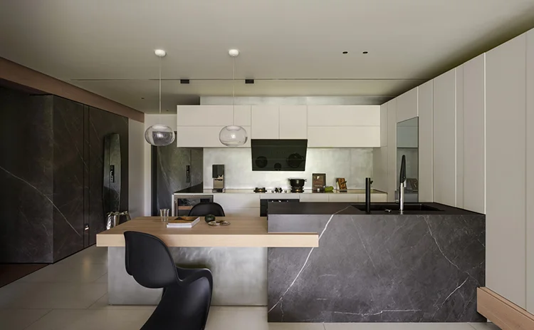 One Stop Solution Kitchen Furniture Set Melamine Board Cabinets Design Apartment 3D Interior Design Home Furniture - 图片 10