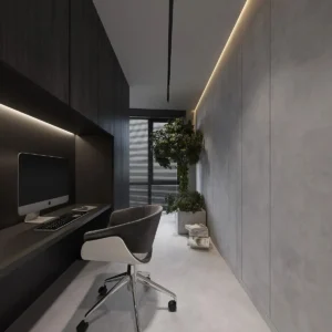 Apartment Customizable Dark Tones TV Stand Living Room Hotel TV Unit Cabinet Dark Color Palette Villa Modern Minimalism Style