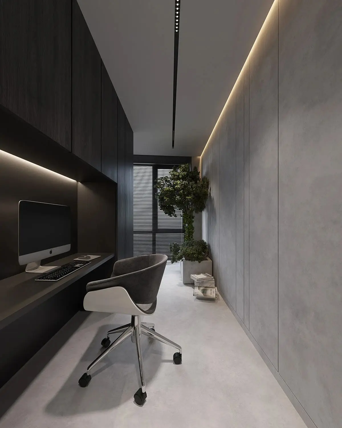 Apartment Customizable Dark Tones TV Stand Living Room Hotel TV Unit Cabinet Dark Color Palette Villa Modern Minimalism Style