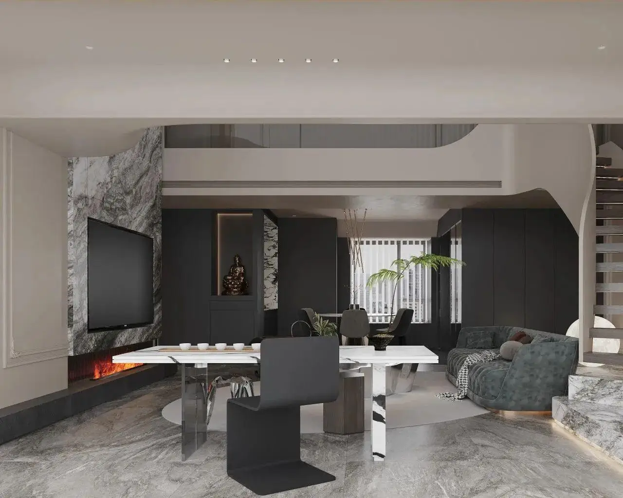 Kitchen Cabinets Dark Minimalist Style and Modern Style Customized Cabinetry One-Stop Turnkey Service Laundry Room Dining Room - 图片 10