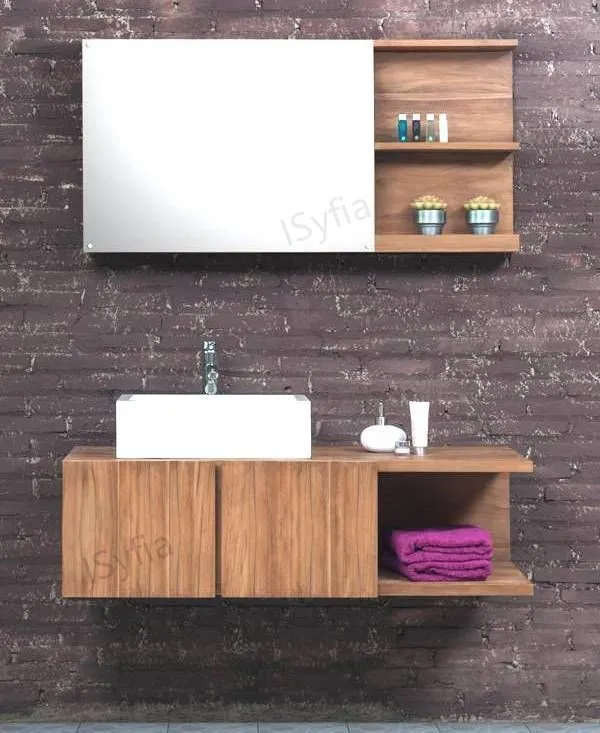 Hotel Vanity Villa High-End Light Luxury Large Wall-Mounted Bathroom Vanity Cabinet with Bath Mirrors Solid Wood Carcase Marble - 图片 4