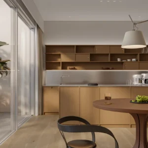 Customized Modern Japanese Style Stainless Steel Kitchen Cabinet with Sink Durable Waterproof for Villa Home Restaurant Hotel