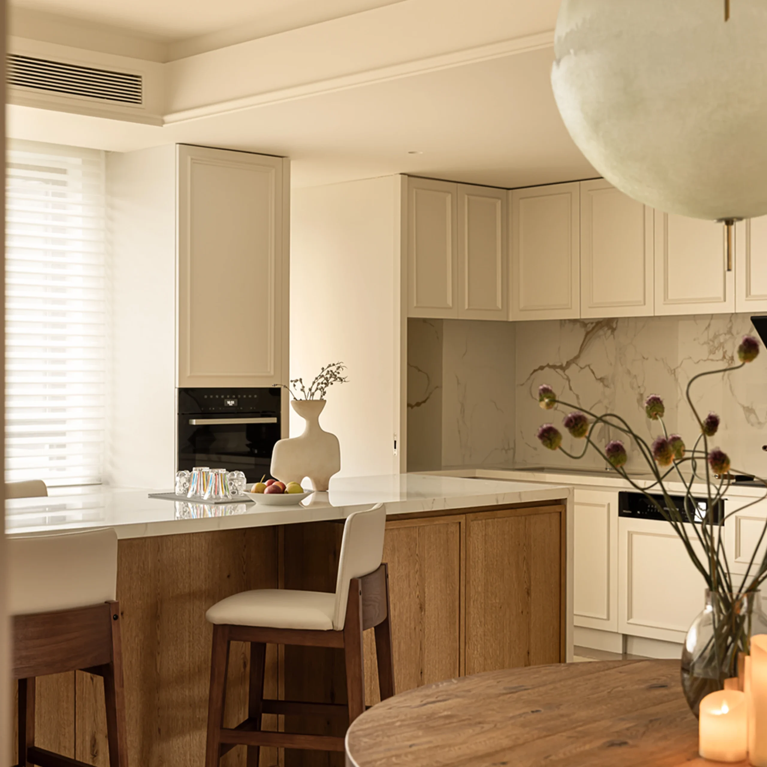 Modular Kitchen Cabinets Island Furniture Wood Design Door Accessories-Backsplash Faucet Drawer Slide-Made Villa Apartment