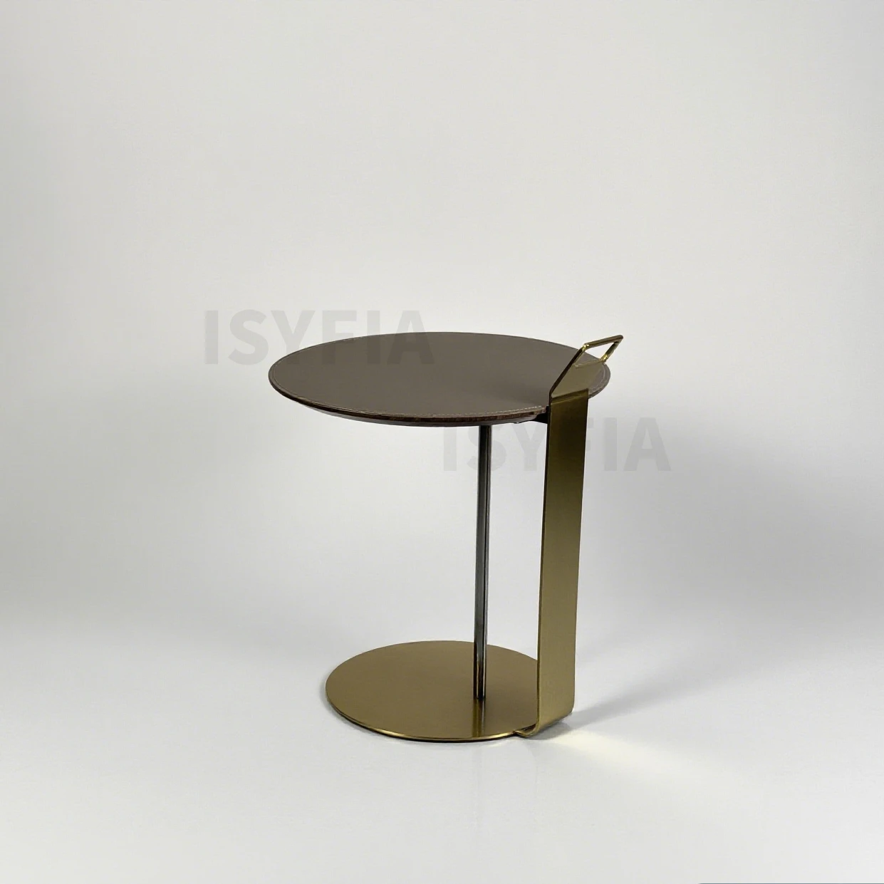 Modern Style Carbon Steel Side Coffee Table Panel Leather Metal Leg Table for Home Furniture Living Room - 图片 6
