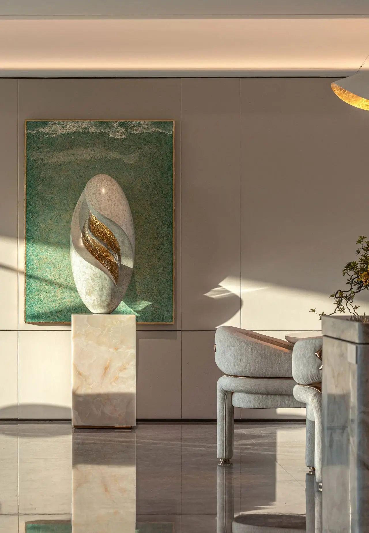 Apartment Villa Luxury Design One Stop Turnkey Solution Interior Design High-end Villa Sofa Wine Cabinet Living Room Furniture - 图片 9