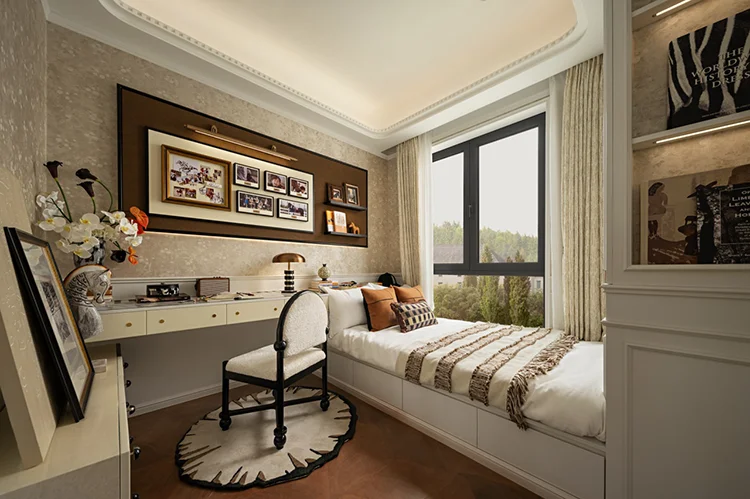 Modern Style MDF Upper Cabinet with Drawers Living Room Partition Wall Storage Furniture Villa Apartment 3D Interior Design - 图片 13