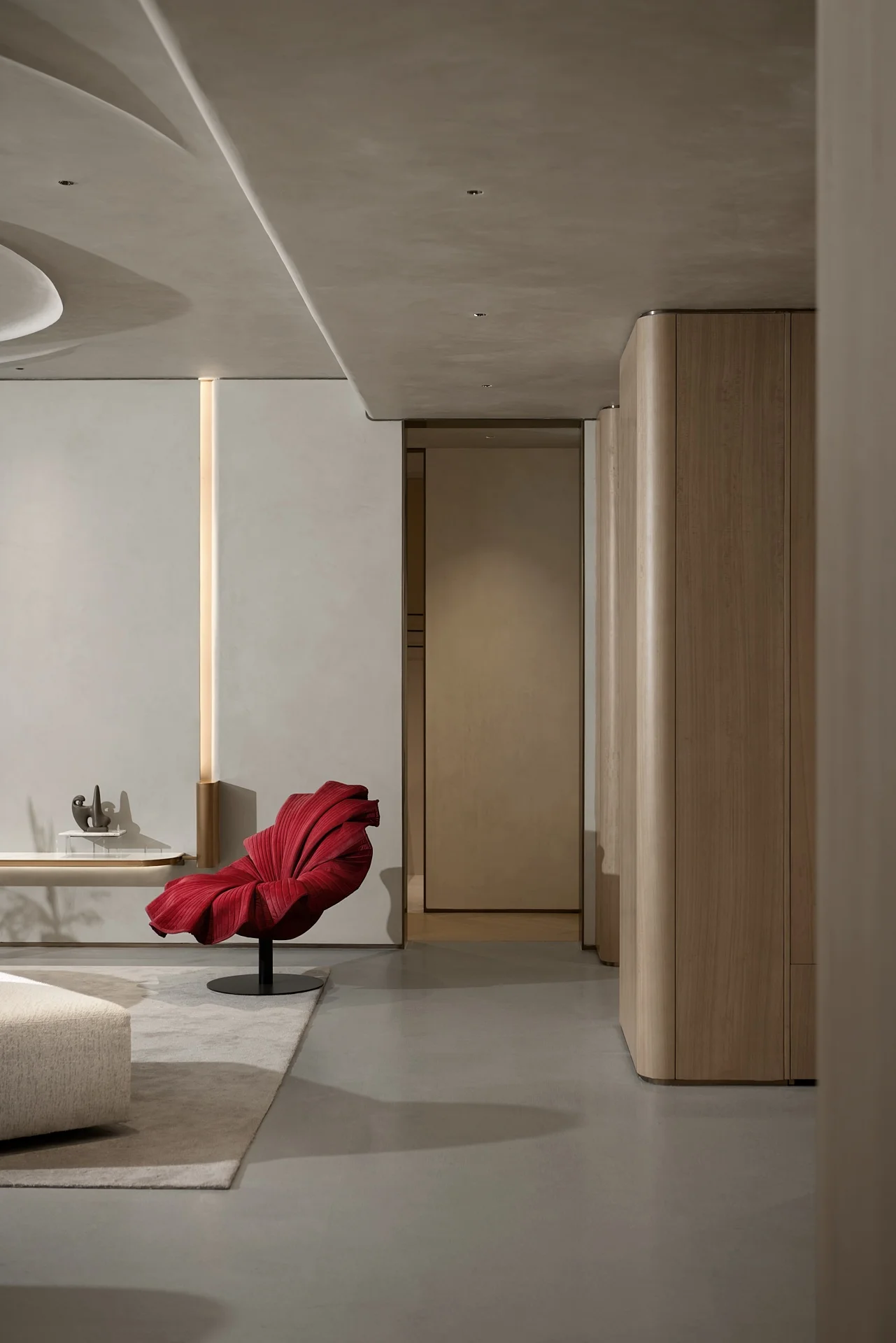 Modern Style Kitchen Cabinet with Vermont Brown Cabinets Flat Whole 3D Interior Design for Apartment Island Kitchen Cabinets - 图片 9