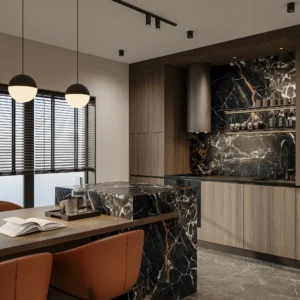 Apartment Villa Design Kitchen Cabinet Design Interior Design of High-Volume Villas Wine Cabinet  Living Room