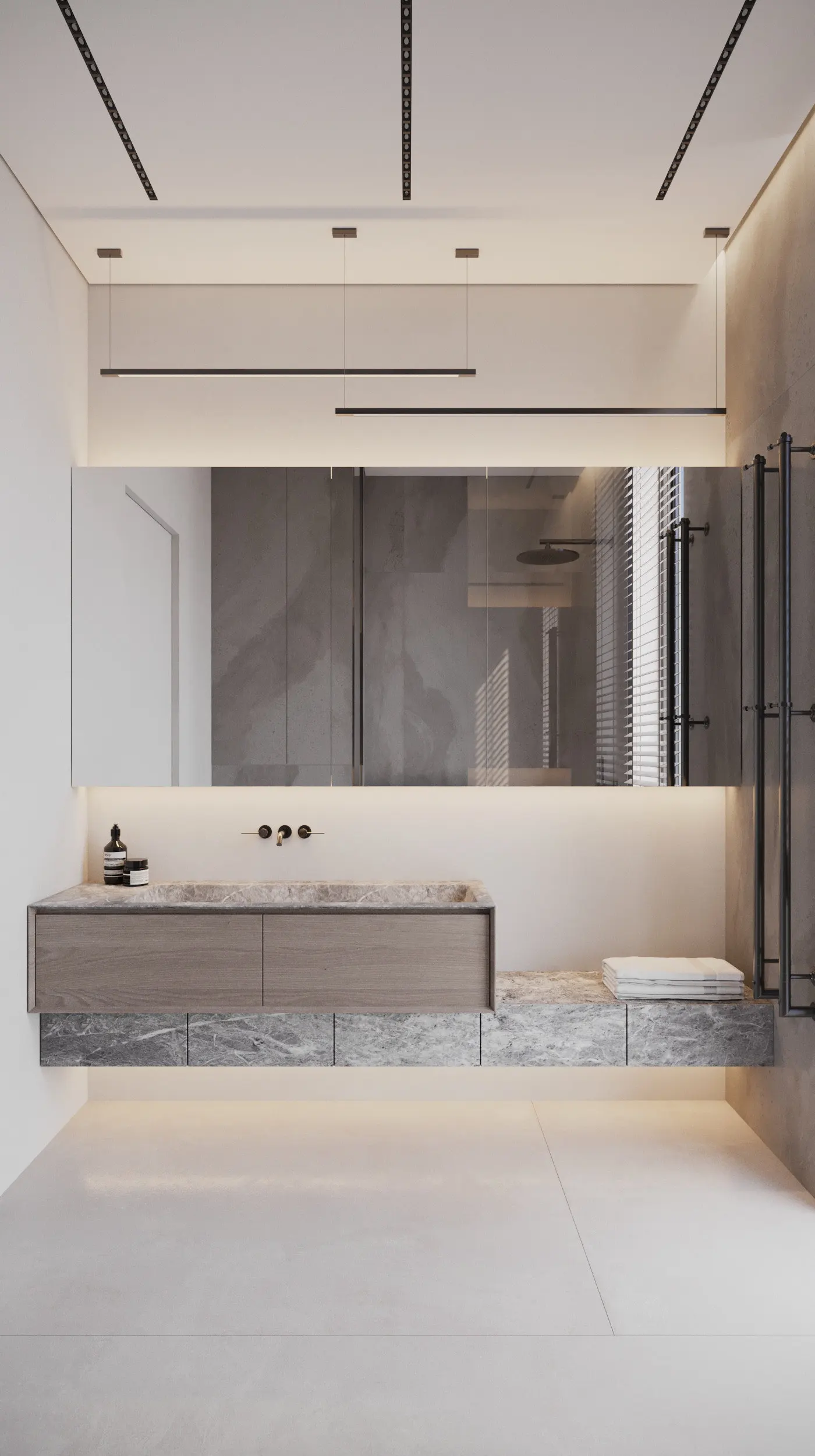 Hotel Vanity Villa Modern Minimalism Style Euro-American Style Bathroom Vanity Cabinet with Bath Mirror Solid Wood Double Vanity - 图片 14