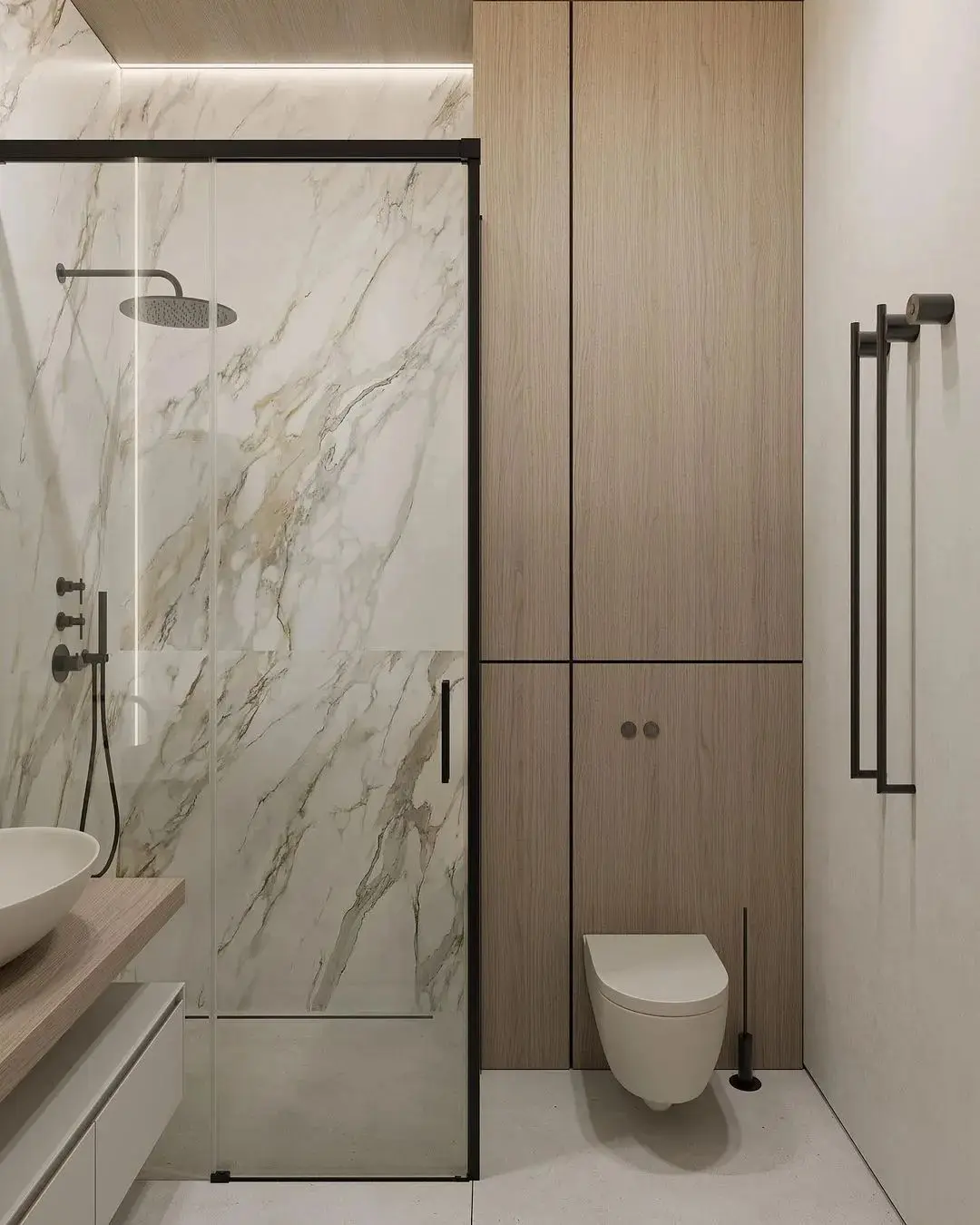 Hotel Vanity Villa Modern Minimalism Style Wall-Mounted Bathroom Vanity Cabinet with Bath Mirrors Villa Solid Wood Double Vanity - 图片 6