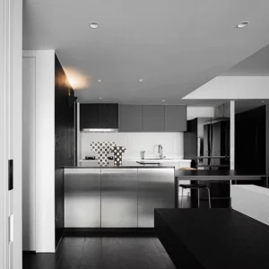 Luxury Black Open Kitchen Cabinets Custom Island Furniture Set Modern Designs MDF Kitchen Cabinet Set