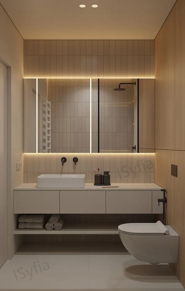 Hotel Vanity Villa High-End Light Luxury Large Wall-Mounted Bathroom Vanity Cabinet with Bath Mirrors Solid Wood Carcase Marble - 图片 8