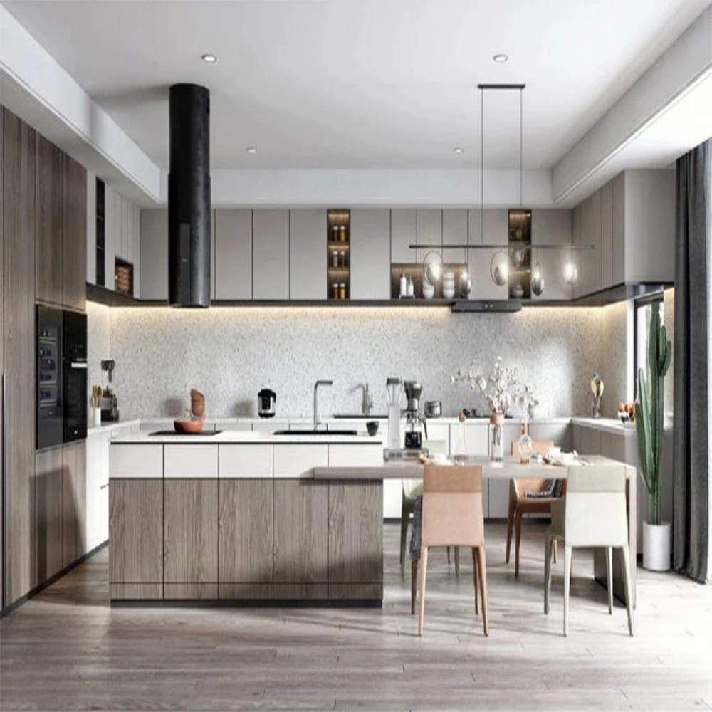 Italian Luxury Kitchen Cabinets Allure Shaker Pantry Making Machines with Food Storage Baskets - 图片 5