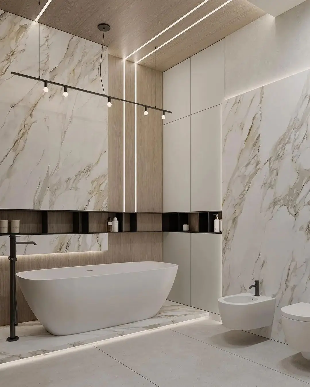 Hotel Vanity Villa Modern Minimalism Style Wall-Mounted Bathroom Vanity Cabinet with Bath Mirrors Villa Solid Wood Double Vanity - 图片 9