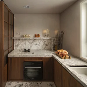 Modern Kitchen Storage Cabinet Wood Kitchen Cabinet Set Luxury Modular Marble Kitchen Cabinet Solid Wood High Quality Apartment