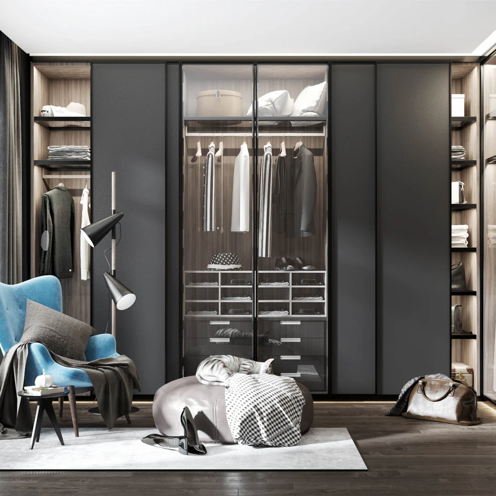 Wardrobe Modern Custom Designs Storage Wardrobe Closet Cabinet Bedroom Furniture Wardrobe Room Set - 图片 4